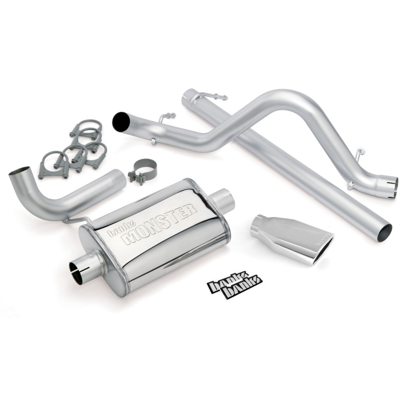 Jeep Wrangler Performance Exhaust - Banks Power - Monster Exhaust System - Chrome Tip - `07-`11